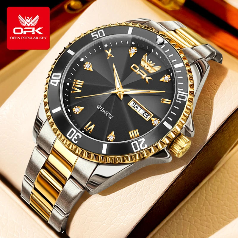 Luxury Gold Waterproof Men's Watch by OPK