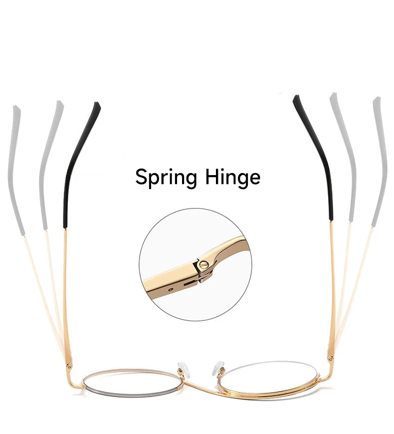 Nova moda redonda anti luz azul óculos feminino lentes transparentes óculos masculino marca designer