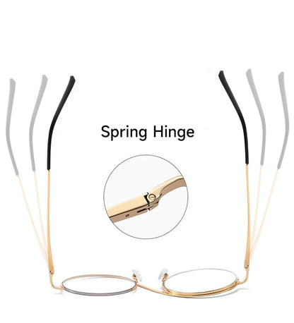 Nova moda redonda anti luz azul óculos feminino lentes transparentes óculos masculino marca designer