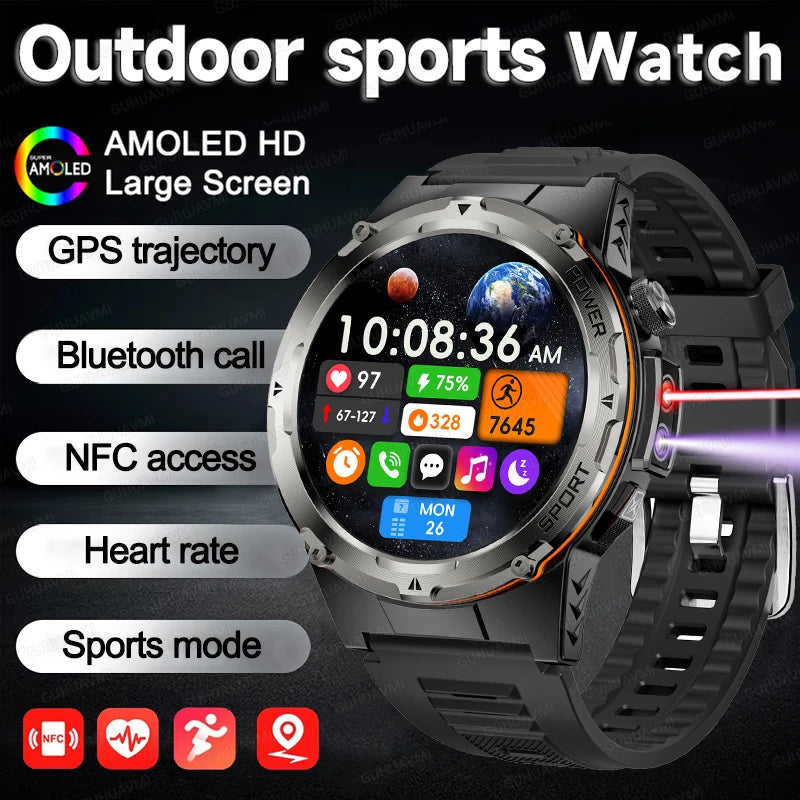 2025 NEW Popular Outdoors GPS tracker Sports Smart Watch Men 500mAh NFC HD Call IP68 depth waterproof Watch Men For Xiaomi Men