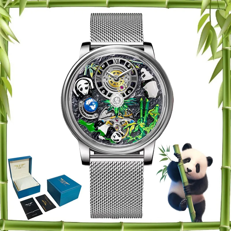 Panda Treasure Symbol Men's Mechanical Watch 45.5mm