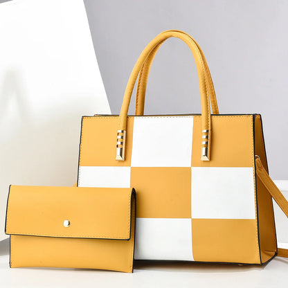 Elegant PU Leather Tote Bag - Versatile & Spacious