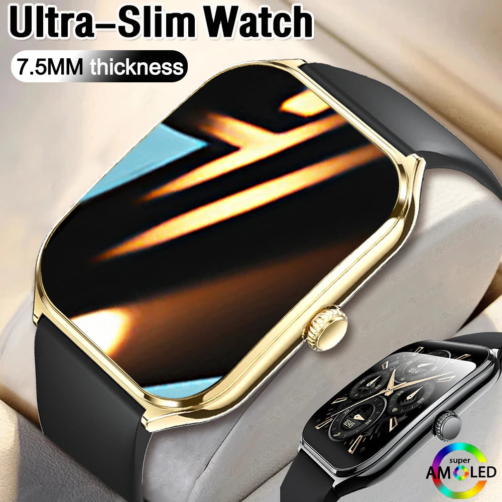 Novo para xiaomi ultra-fino durável feminino relógio inteligente 1.96 "tela amoled esporte saúde fitness sem fio bluetooth chamada smartwatch