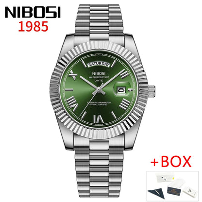 Luxury Red Gold Quartz Watch for Men - Nibosi