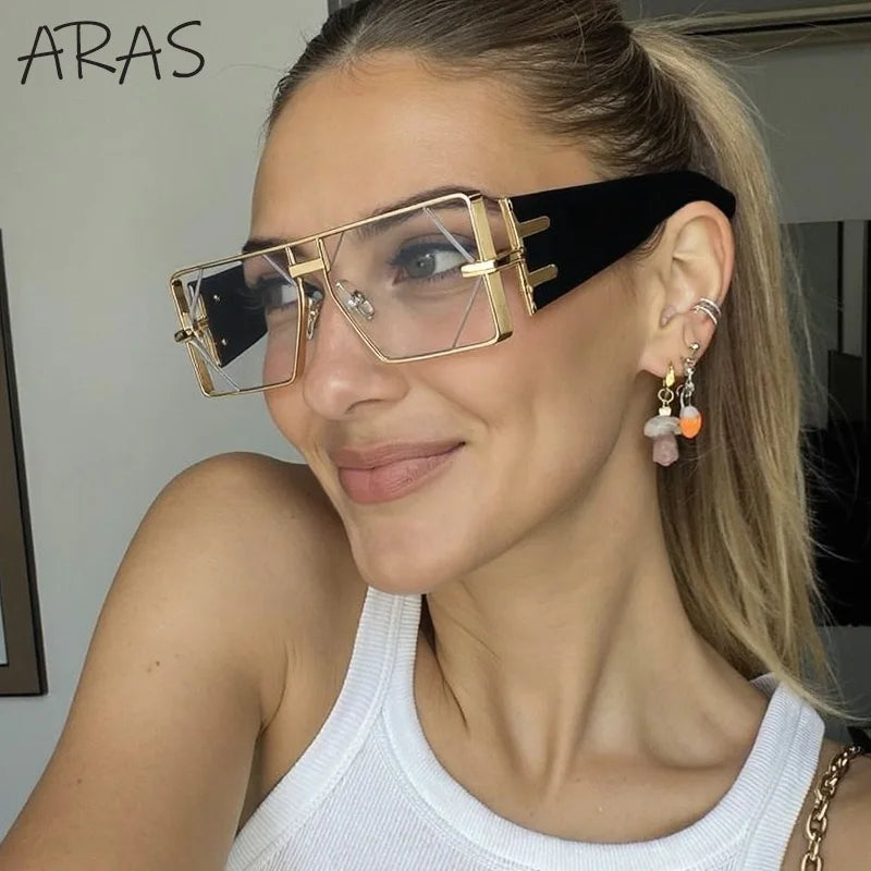 Steampunk Rectangle Sunglasses Women Men 2025 Luxury Hollow Metal Frame Sun Glasses Vintage Punk Hexagon Eyewear UV400 Shades