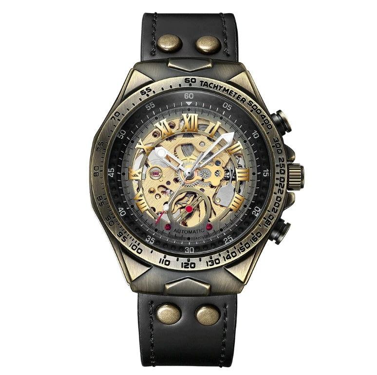 UTHAI Bronze Waterproof Automatic Watch - Timeless Elegance