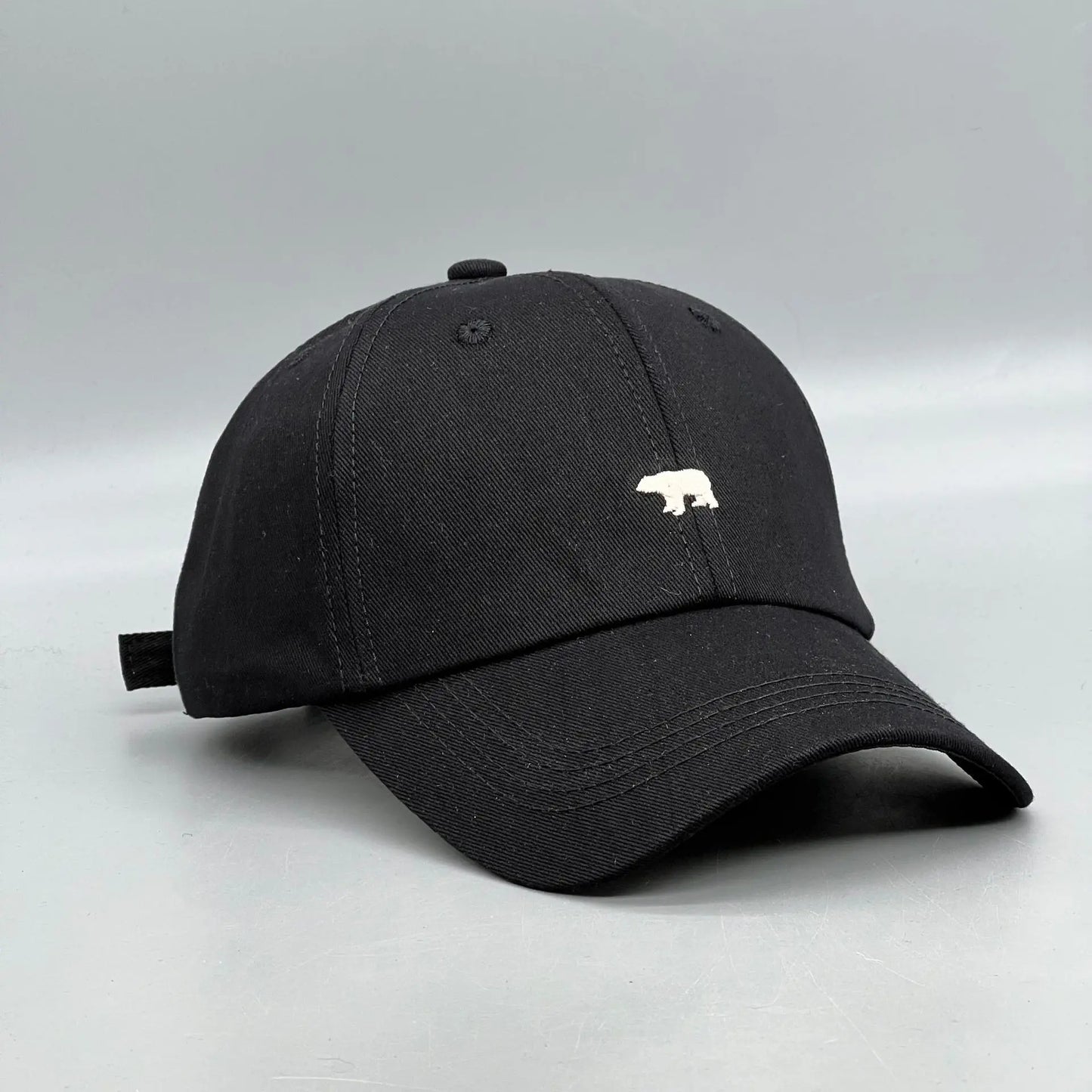 Polar Bear Embroidered Cotton Baseball Cap - UV Protection