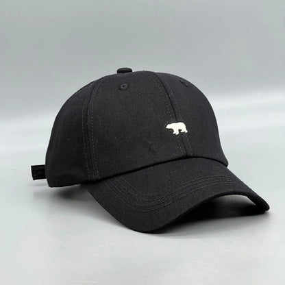 Polar Bear Embroidered Cotton Baseball Cap - UV Protection