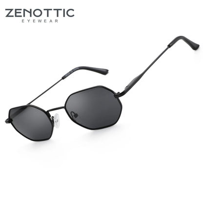 ZENOTTIC-Óculos de sol polarizados poligonais pequenos retrô para homens e mulheres, óculos de sol antirreflexo, óculos UV400, óculos para dirigir