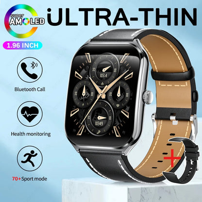 Ultra-Slim AMOLED Smartwatch 1.96" with Bluetooth Calls