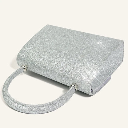 Elegante bolsa de embreagem de lantejoulas para mulheres, couro PU, bolsa de noite, diamante padrão Bownot, bolsa de casamento, alça superior, moda, senhora