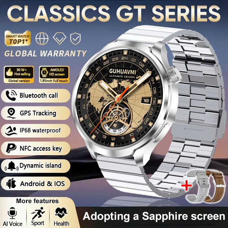 GT5 Pro Smart Watch - AMOLED Screen, NFC, IP68