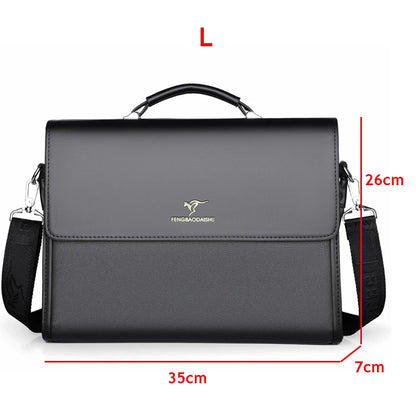 Luxury PU Leather Briefcase for Men - Designer Business Bag