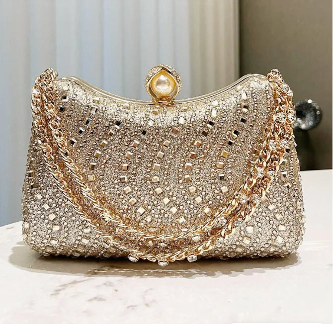 Luxury Crystal Evening Clutch Bag for Women