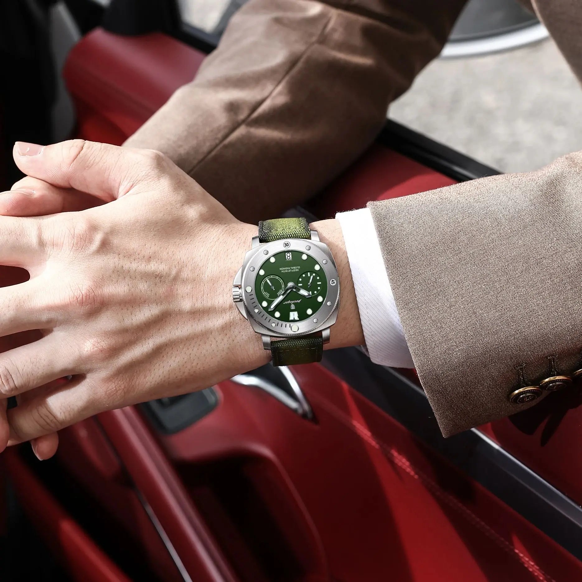 POEDAGAR High Quality Military Watch For Man Waterproof Luminous Date Fashion Men Clock Nylon Leather Quartz Men's Watches Reloj