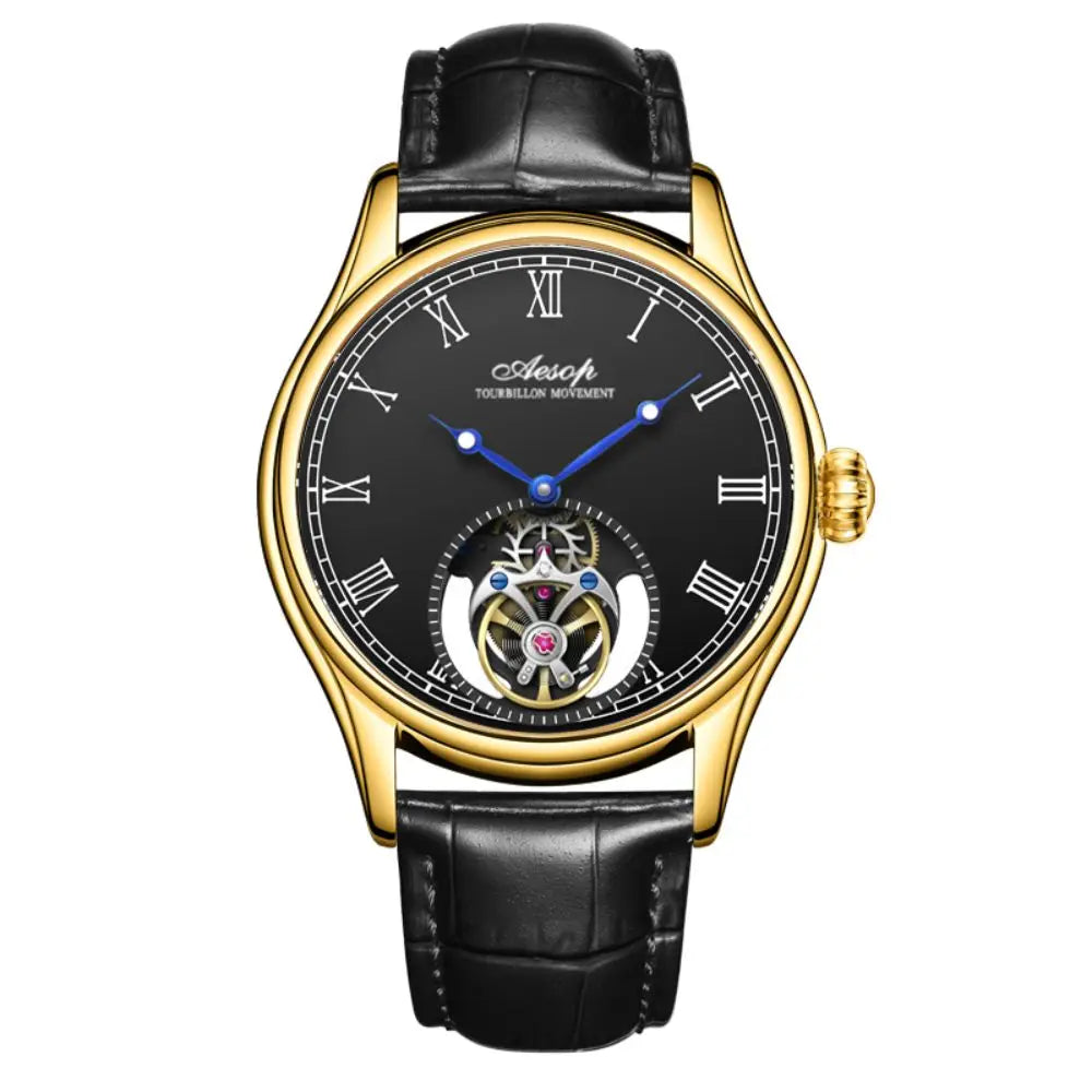 Aesop Luxury Skeleton Tourbillon Watch