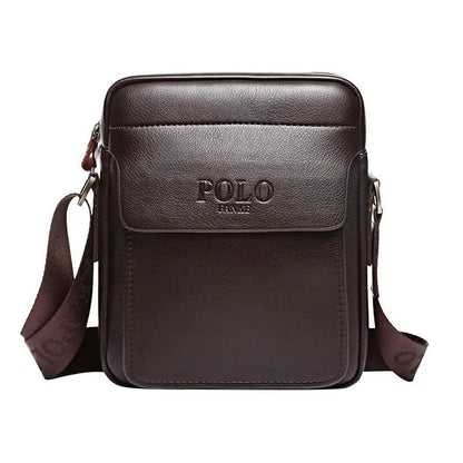 Nova Bolsa Masculina de Ombro Único, Bolsa de Couro para Negócios, Casual e Moderna, Versão Coreana de Mochila para Homens