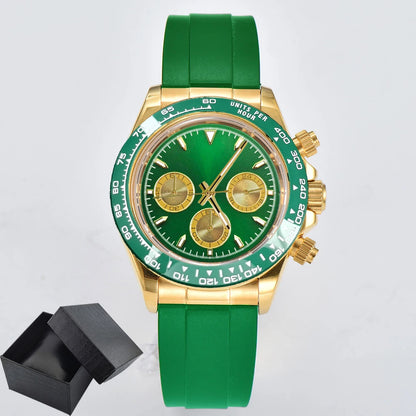 Luxury Custom Gold Chronograph Watch 39.3mm