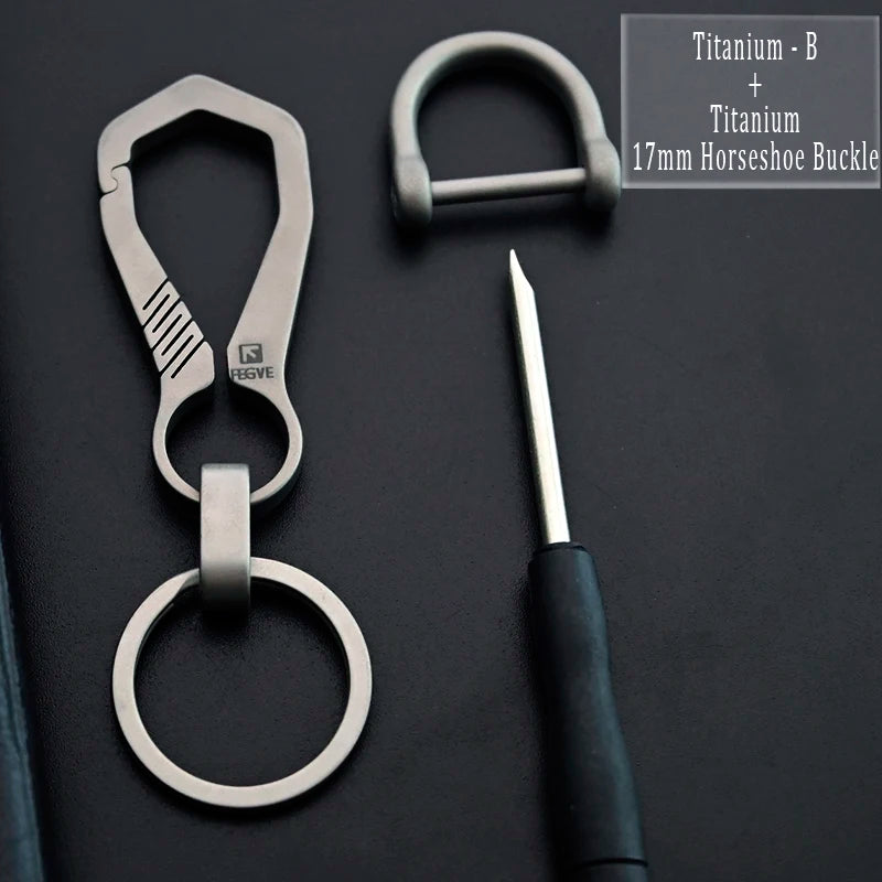 Titanium Luxury Keychain for Men - Ultra-Light Carabiner