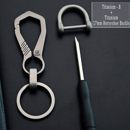 Titanium Luxury Keychain for Men - Ultra-Light Carabiner