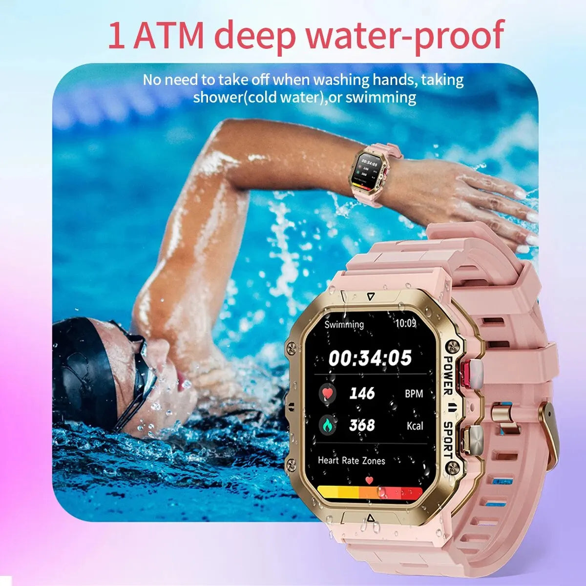 Amoled relógio inteligente 1.65 Polegada 100 + modos esportivos bluetooth chamada smartwatch monitoramento de freqüência cardíaca ip68 à prova dip68 água relógio de fitness