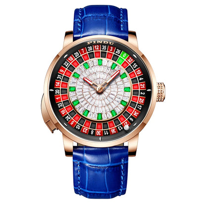 Luxury Men's Mechanical Roulette Watch - Sapphire Crystal