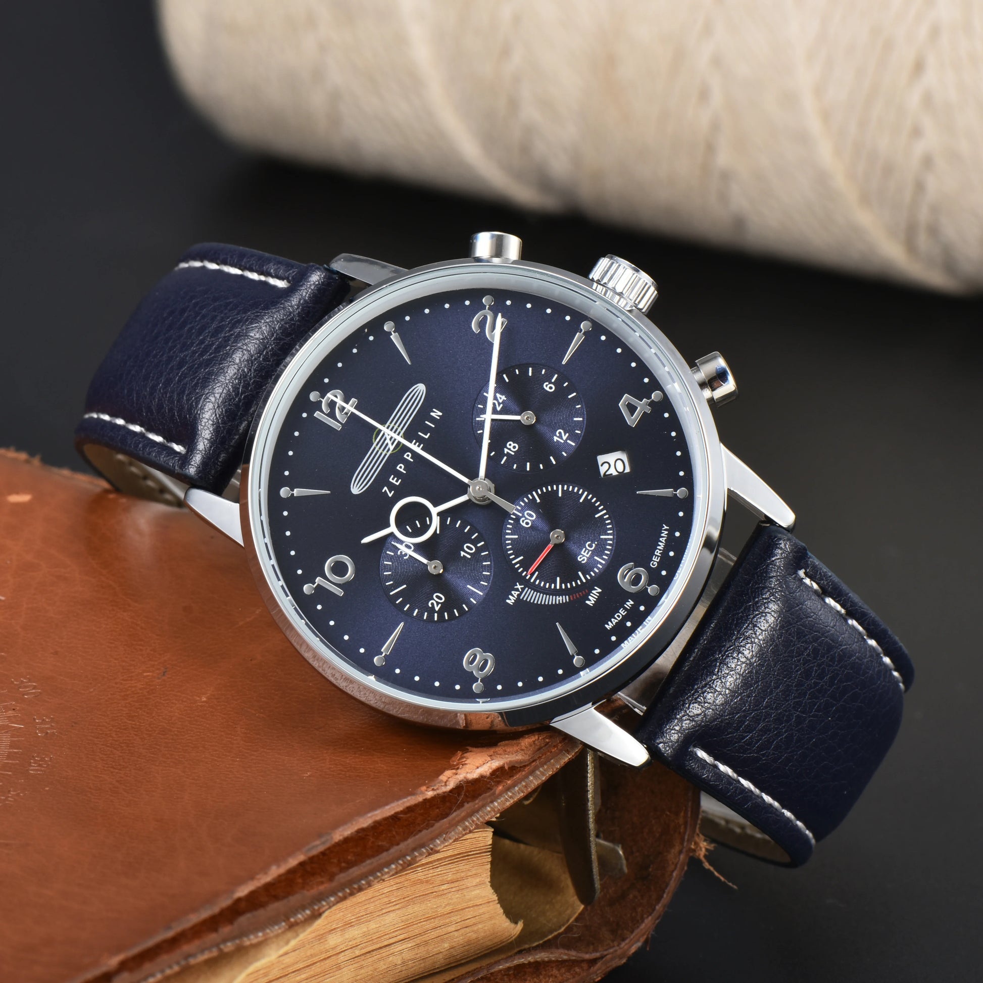 New Fashion Zeppelin Luxury Date Brand Watch Multi Functional Chronograph Classic Retro Business Men's Watch
