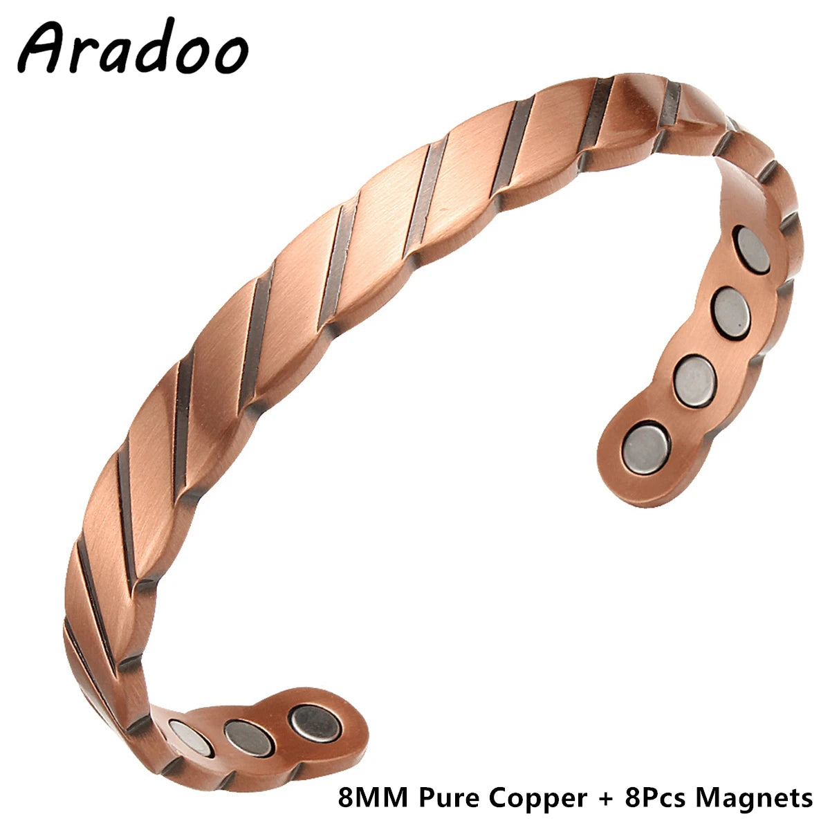 ARADOO Copper Magnetic Bracelets for Men Women with Neodymium Magnets Tree of Life Pure Copper Cuff Bangle Jewelry Gift