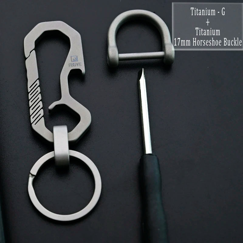 Titanium Luxury Keychain for Men - Ultra-Light Carabiner