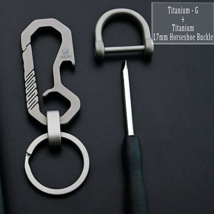 Titanium Luxury Keychain for Men - Ultra-Light Carabiner