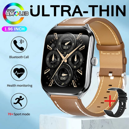 Ultra-Slim AMOLED Smartwatch 1.96" with Bluetooth Calls