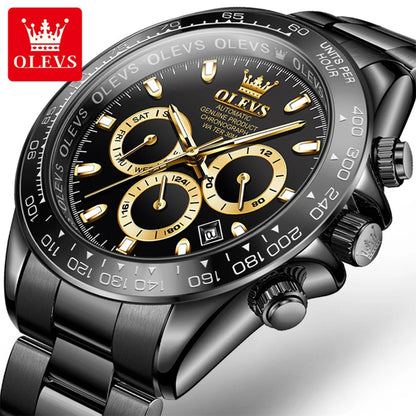 OLEVS 6638 Luminous Stainless Steel Automatic Watch