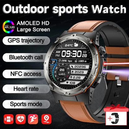 AMOLED Outdoor Sports Smartwatch with GPS & NFC