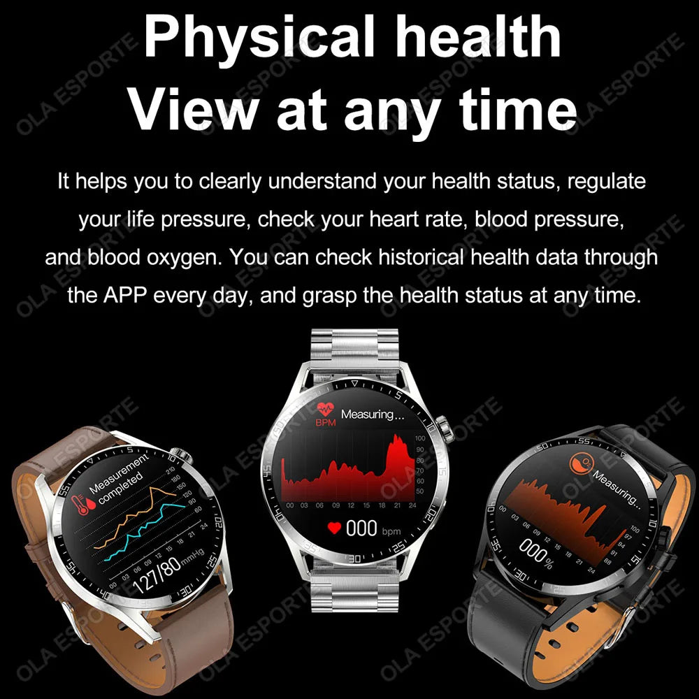 Smart Watch Men Watch 5 Pro AMOLED 360*360 HD Screen Bluetooth Call GPS NFC Heart Rate Monitor SmartWatches 2025 New for Android
