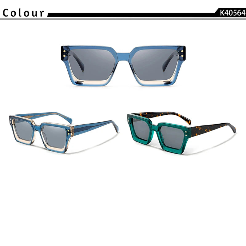 CATERSIDE Vintage Men's Polarized Sunglasses Acetate Frame High-Quality Sun glasses Brand Design Women's Party Driving Glasses