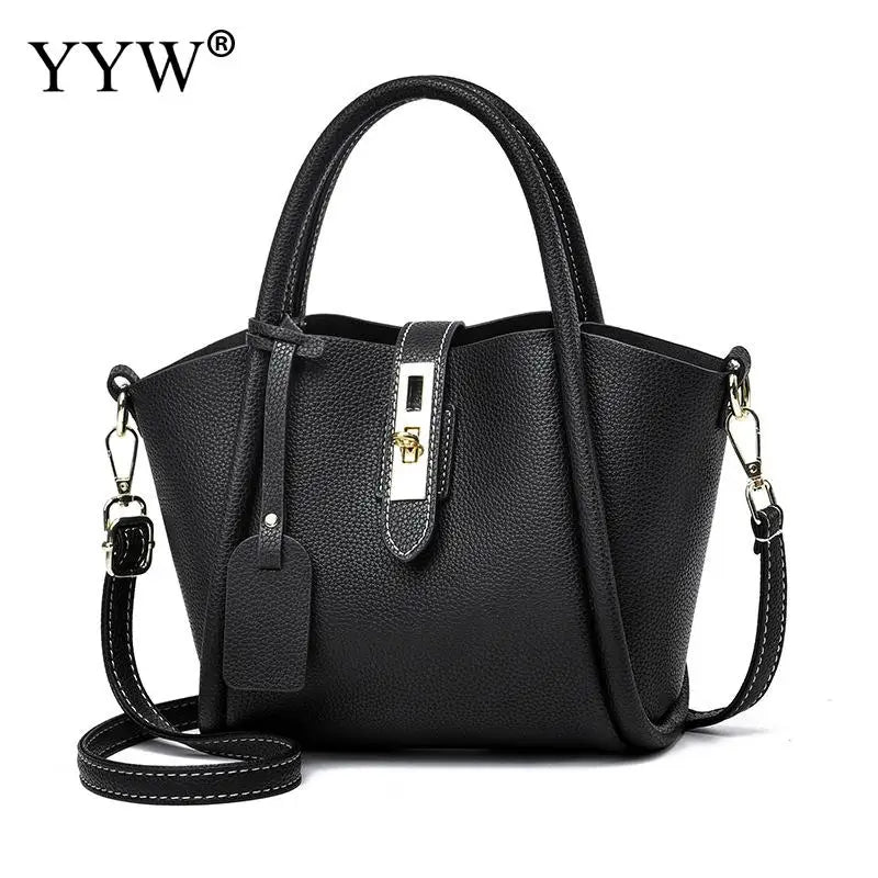 Elegant Lychee Pattern PU Leather Tote for Women