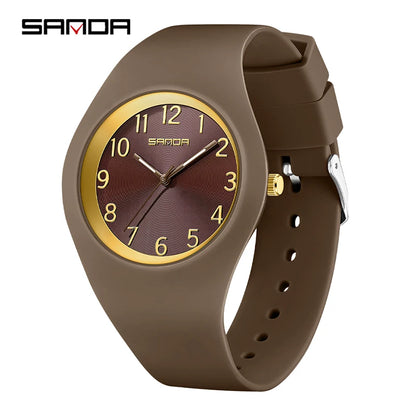 SANDA Quartz Waterproof Silicone Watch for Kids