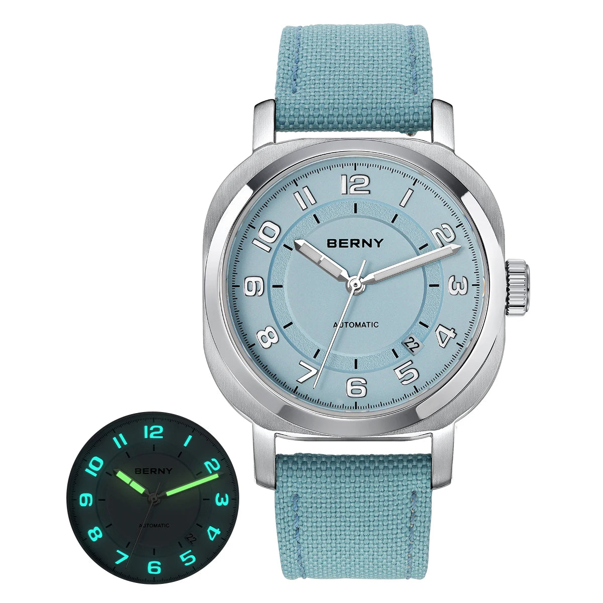 BERNY Women's Automatic Sapphire Watch - Luminous & Elegant