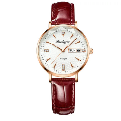 Luxury Ultra-thin Leather Ladies Watch - Waterproof & Luminous