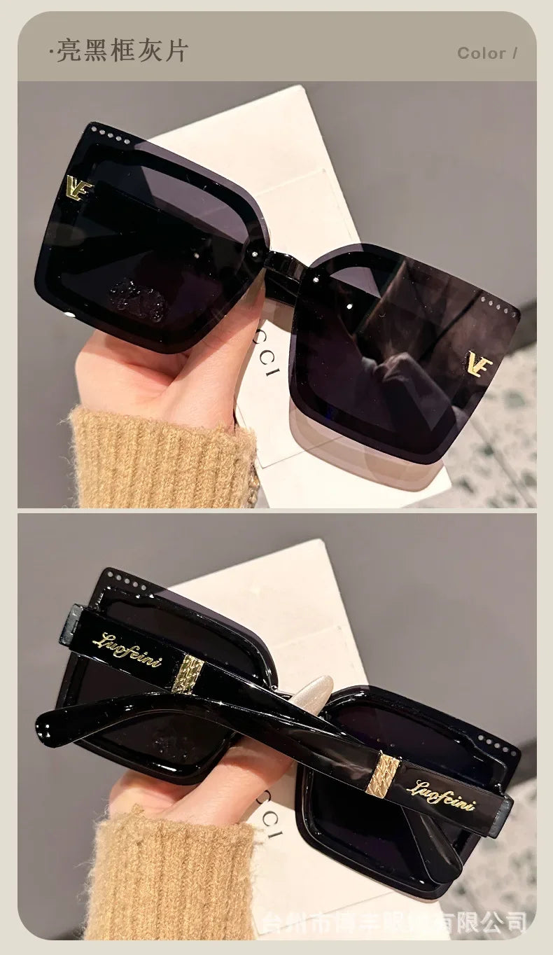 Oversized Polarized UV400 Square Sunglasses for Women