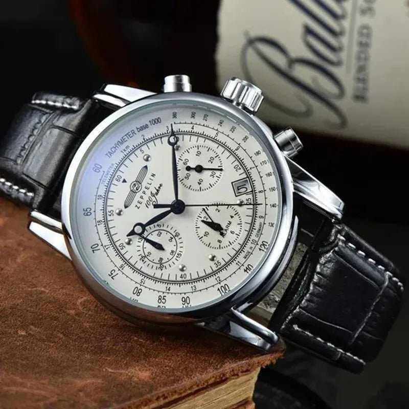 Zeppelin Airship Luxury Leather Men's Watch