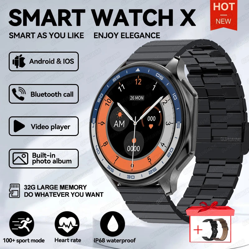 Smartwatch AMOLED 32GB Bluetooth Heart Rate Monitor