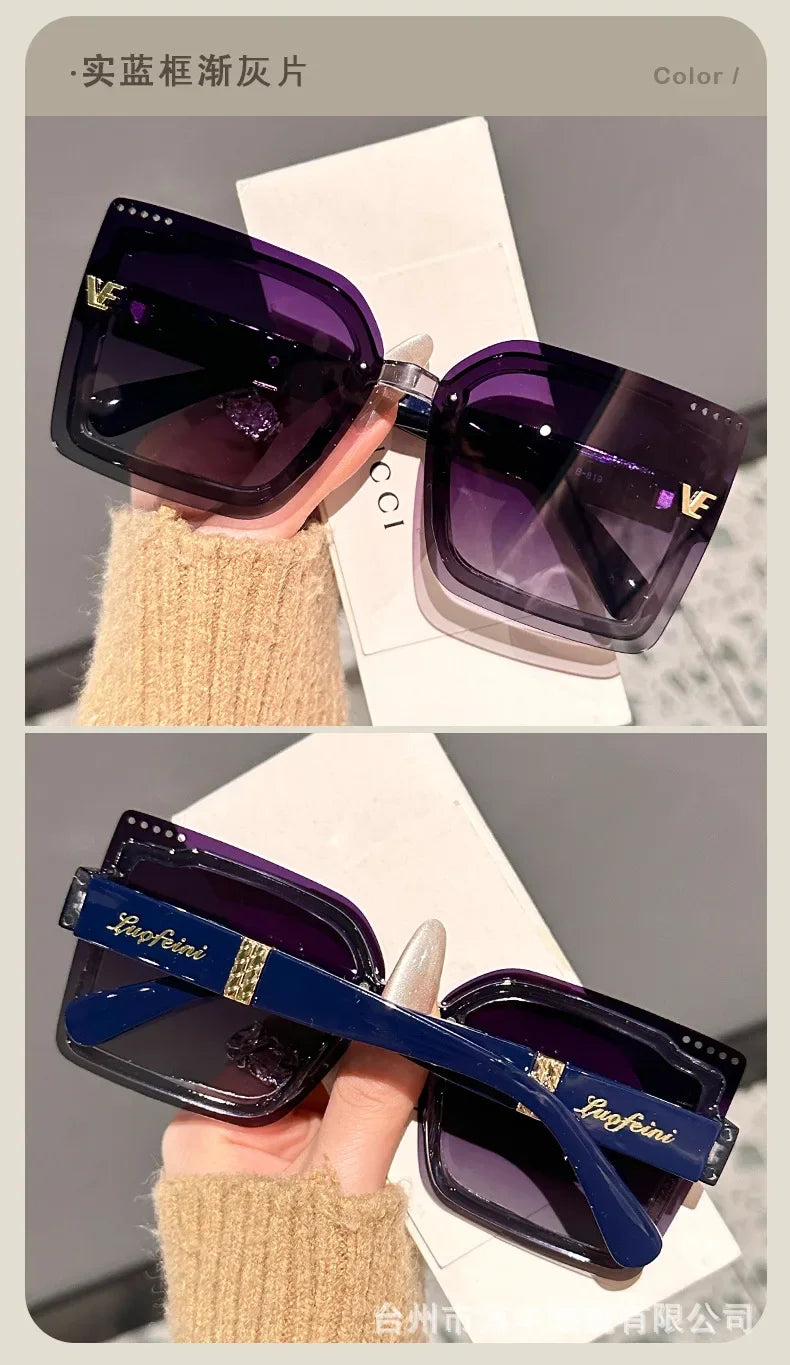 Oversized Polarized UV400 Square Sunglasses for Women