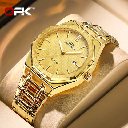 OPK 8139 Luminous Waterproof Stainless Steel Watch