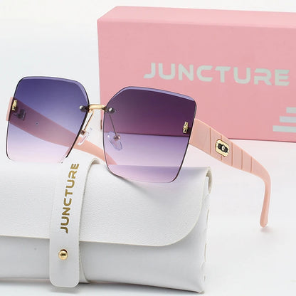 Juncture moda quadrado óculos de sol feminino boundless óculos de sol gradiente senhora óculos festa presentes do feriado óculos de sol para mulher