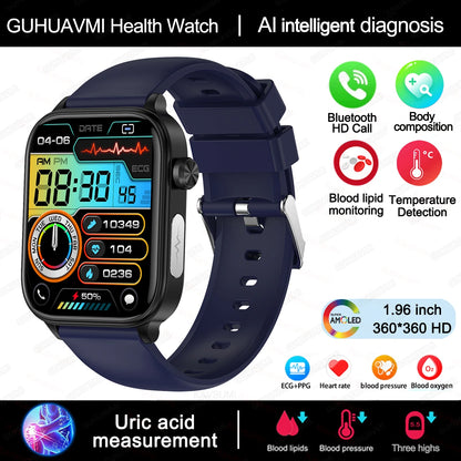 Elegant ECG+PPG Women's Smartwatch with Health Tracking