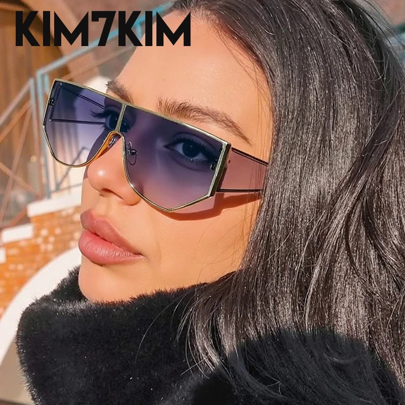 Steampunk Polygon Shield Sunglasses Women 2025 Luxury Brand Night Vision UV400 Windproof Sunglass For Lady Retro Trendy Shades