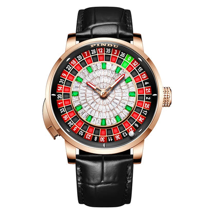Luxury Men's Mechanical Roulette Watch - Sapphire Crystal