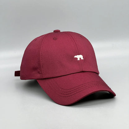 Polar Bear Embroidered Cotton Baseball Cap - UV Protection